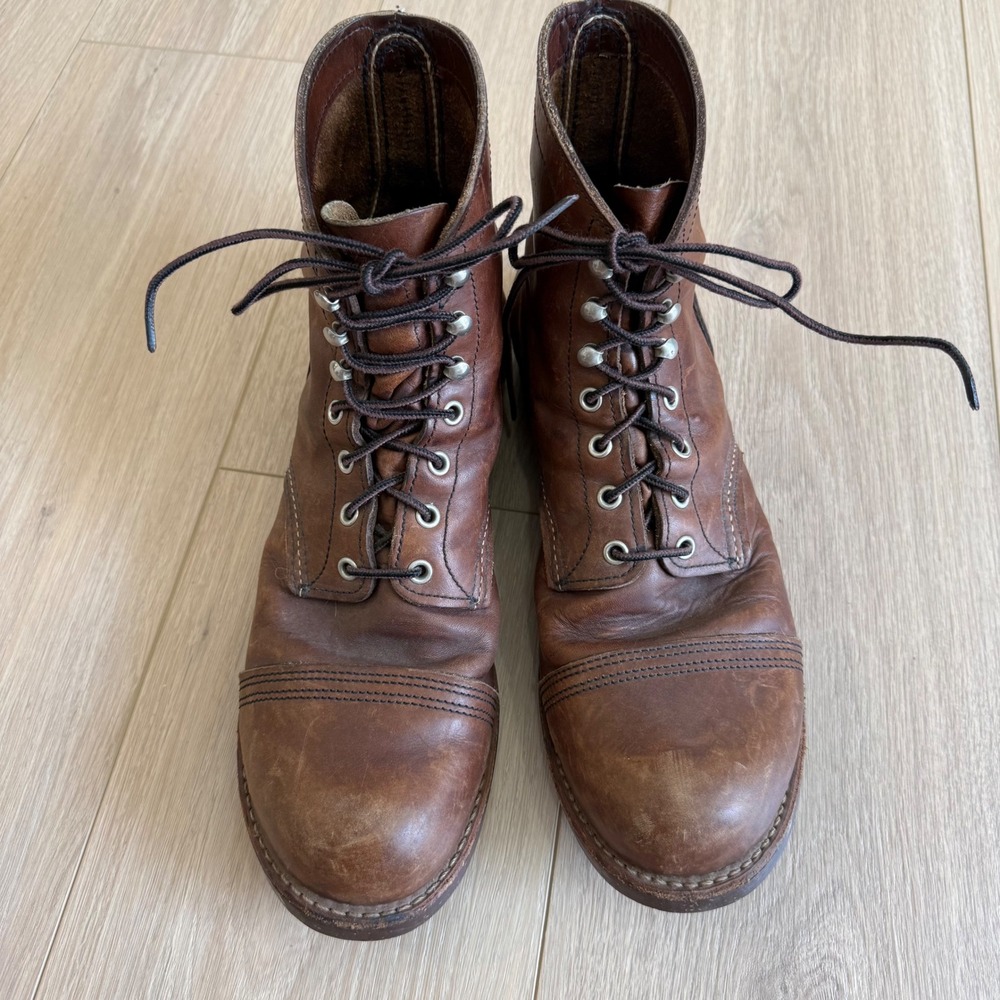 Red Wing Iron Ranger 8111 Amber Harness Leather Boots Mens 11.5 D USA Made - Picture 10 of 11